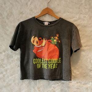 Zara Disney Shirt Tamon & Pumba Crop Top